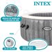 Spa insuflável greywood deluxe INTEX 1098 litros para 6 pessoas Cinza
