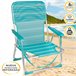 Cadeira dobrável fixa em alumínio Aktive Beach - mediterraneo Azul
