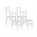 Conjunto de 4 cadeiras de jantar Tyra Branco