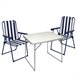 Conjunto de mesa dobrável e 2 cadeiras Aktive Camping Branco
