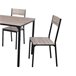 Conjunto mesa fixa e 4 cadeiras de cozinha CAFFE Preto/ Madeira