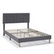  Estrado de cama estofado Sorni 150x190 Cinza Escuro