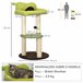 Árvore Arranhador para Gatos PawHut D30-579V00GN Verde