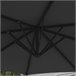 Chapéu de Sol Excêntrico Poliéster, Aço cor Cinza escuro/Cinza de carvãoØ292x243 cm Cinza