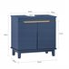 Armário de lavatório com 2 portas BZR113-B SoBuy Azul