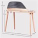Mesa escandinava em madeira e veludo - Cattelan 109x56 Freixo