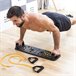 Prancha de flexões push-up com fitas de resistência de guia de exercícios Preto