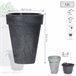 Cube Slim Beton Effect 12L Pot., Com depósito Antracite