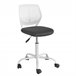 Cadeira giratória de escritório de altura ajustável FST64-R SoBuy Branco