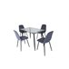 Conjunto de Mesa + 4 cadeiras URBAN Preto