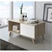  Conjunto de móveis para sala de estar - Aparador, mesa de centro e suporte para TV - Modelo Wind 200 Branco Veta