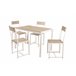 Conjunto de mesa e 4 cadeiras COMET Natural/ Branco