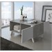 Mesa de centro para sala de estar - 45 x 92 x 50 cm - Cimento/branco Cimento