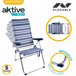 Embalagem económica 2 cadeiras de praia Mykonos multiposição anti-pontas 47x66x108 cm Aktive Azul