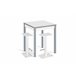 Mesa de cozinha extensível alto B-BOOK 80(160)x80 branco Branco/cinza