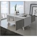  Mesa de centro para sala de estar - 45 x 92 x 50 cm 92x50 Branco/cinza