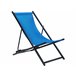 Beliani Cadeira lounge/relax LOCRI II Azul/ Preto