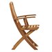 Cadeiras de exterior Navis em madeira natural com braços Madeira