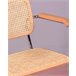 Cadeira retro em rattan e madeira com braços - Cesca Faia