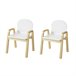Conjunto de 2 cadeiras para crianças KMB24-Wx2 SoBuy Branco