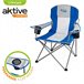 Cadeira de campismo dobrável XL com pega e porta-copos Aktive Azul