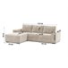 Chaise longue conversivel em cama AZZURO Bege