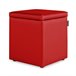 Almofadas Puff Cube Arcon Leatherette Interior HAPPERS Vermelho
