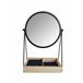 Espelho de mesa com porta-joias DANA marca ECOANYA Preto