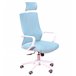 Cadeira de secretária ergonómica em mesh e apoio de cabeça - Mesh Azul