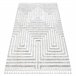 Tapete SEVILLA Z788 labirinto grego Franjas berbere marroquin 200x290 Branco/cinza