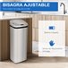 Caixote de Lixo Aço Inoxidável e ABS HOMCOM, casa - cozinha GR242213174
