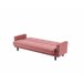 Sofá cama de 2 lugares ENZO inclui 2 almofadas decorativas Castanho