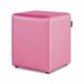 Pufe cubo em couro sintético para exterior ou interior HAPPERS Rosa