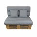  Acomoda Textil - Almofadas de sofá em paletes com capa amovível. 120x50 Cinza