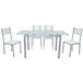 Conjunto mesa extensible y 4 sillas de cocina NIZA II Blanco