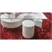 Mesa de centro com 2 puffs SOPHIA 2 Branco