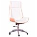 Cadeira de escritório em imitação de pele Branco