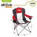 Cadeira de camping dobrável XL com porta-copos Aktive Vermelho