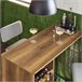 Mesa de bar alta com suporte para copos e vinhos FWT97-PF SoBuy Castanho