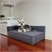  Skraut home - Sofá cama com canapé "Duque", 71x42x24cm, Sofá para Cães Pequenos ou Médios - Cama Pequena para Animais de Estimação, Cães ou Gatos, Tecido Especial e Resistente. Encosto confortável e base almofadada. Cinza