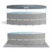 INTEX Ultra XTR Frame piscina redonda acima do solo 488x122 cm com sistema de filtragem Cinza