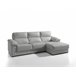Chaise Longue  em Pele WILLY Cinza