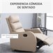 Reclinável manual do sofá HOMCOM 833-704 Castanho