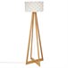 Lámpara de pie con base de bambú y cúpula de polipropileno - Karina Blanco
