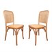  Conjunto de 2 cadeiras de jantar Toscana Castanho