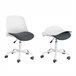 Cadeira de escritório dobrável ergonómica FST87-W SoBuy Branco