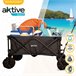 Carrinho de praia c/rodas de areia especial com 50 kg de carga Aktive Preto