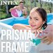 INTEX Prism Frame Piscina desmontável rectangular com sistema de filtragem Cinza