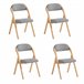 Conjunto de 4 cadeiras dobráveis FST92-Nx4 SoBuy Cinza