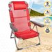 Cadeira de praia alta multiposições vermelha Aktive Vermelho